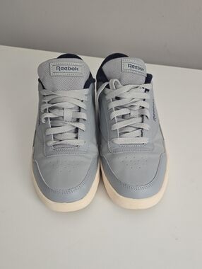 Reebok Light Gray Low-Top Sneakers with Cream Sole